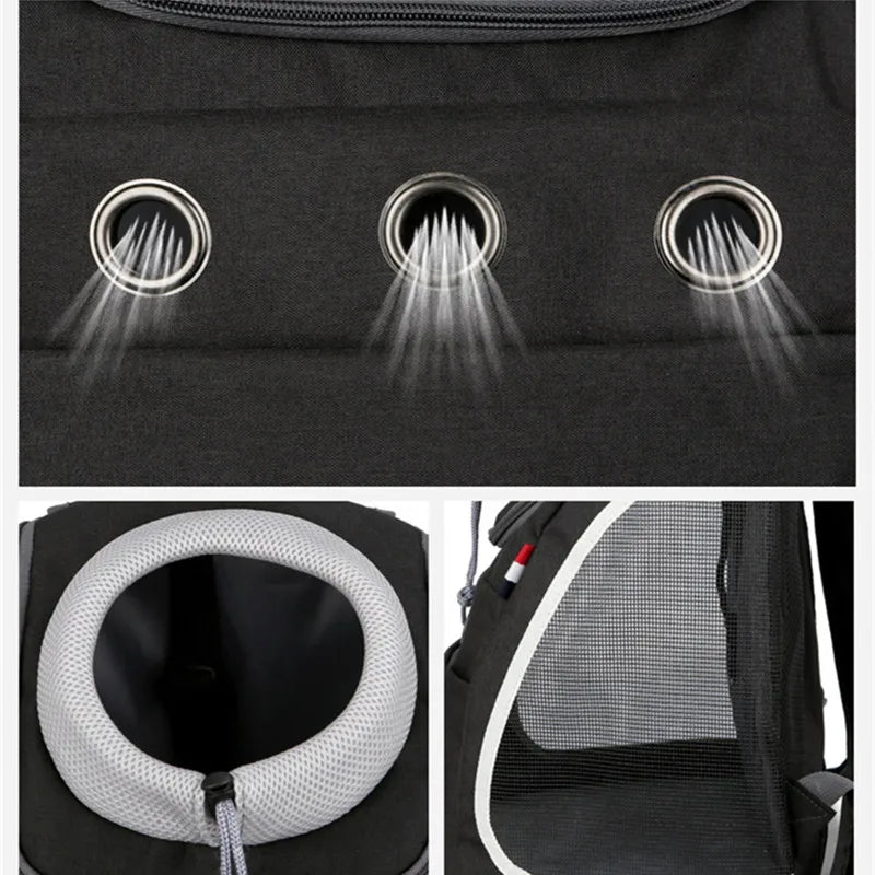 Double Shoulder Strong Pet Carrier Backpack Dog Cat Outdoor Travel Carrier Packbag Portable Pet Bag Mesh Backpack Head for Dog