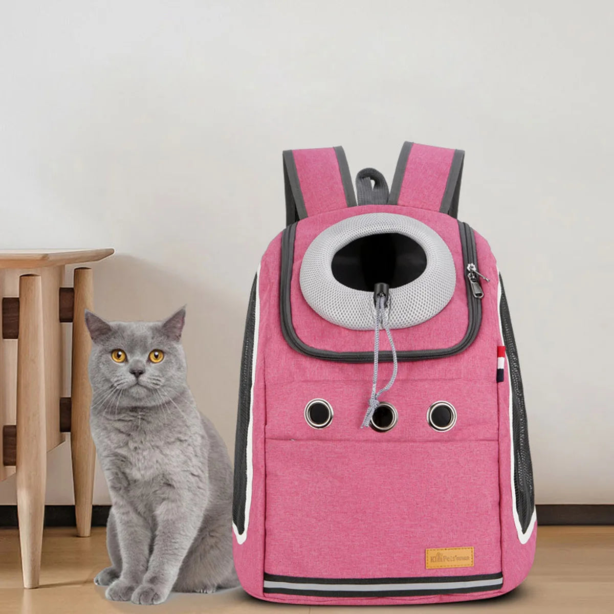 Double Shoulder Strong Pet Carrier Backpack Dog Cat Outdoor Travel Carrier Packbag Portable Pet Bag Mesh Backpack Head for Dog