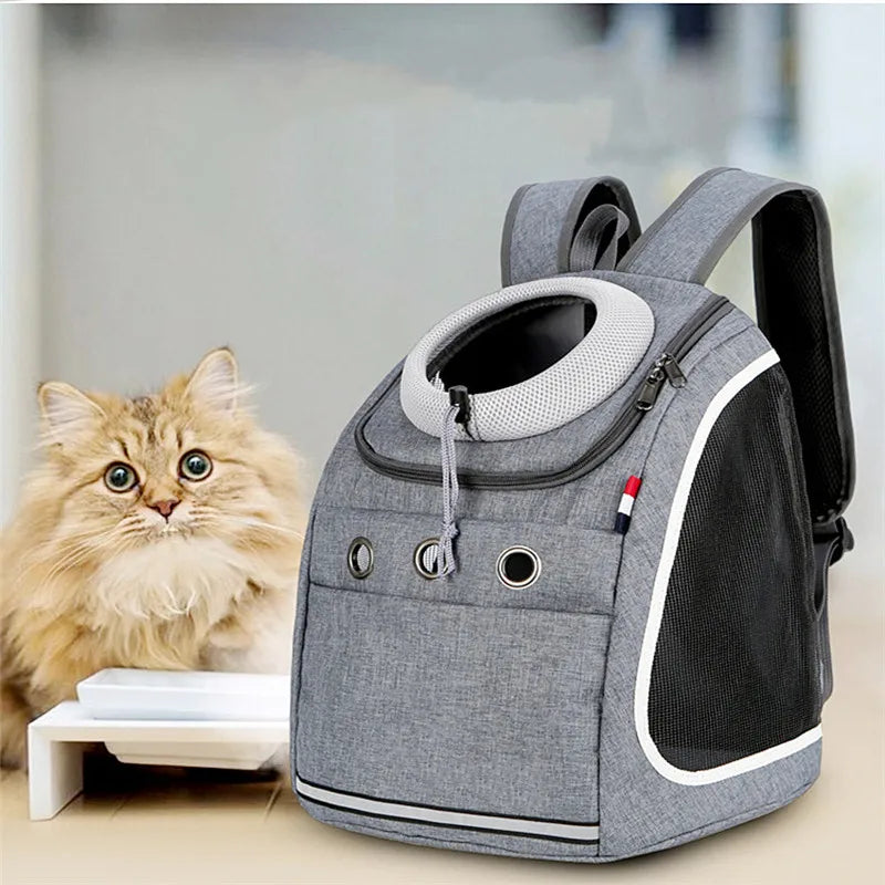 Double Shoulder Strong Pet Carrier Backpack Dog Cat Outdoor Travel Carrier Packbag Portable Pet Bag Mesh Backpack Head for Dog